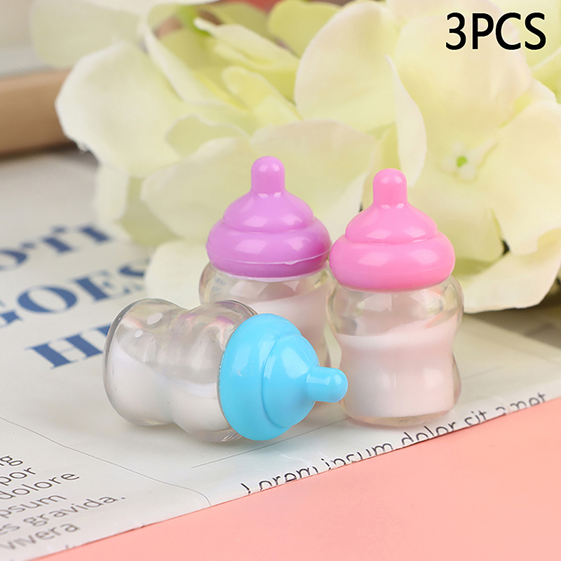 Zwitsal Baby Products - ● 3 個ドールハウス哺乳瓶アクセサリープレイハウスおもちゃ家具ドールハウスミニチュアアクセサリー