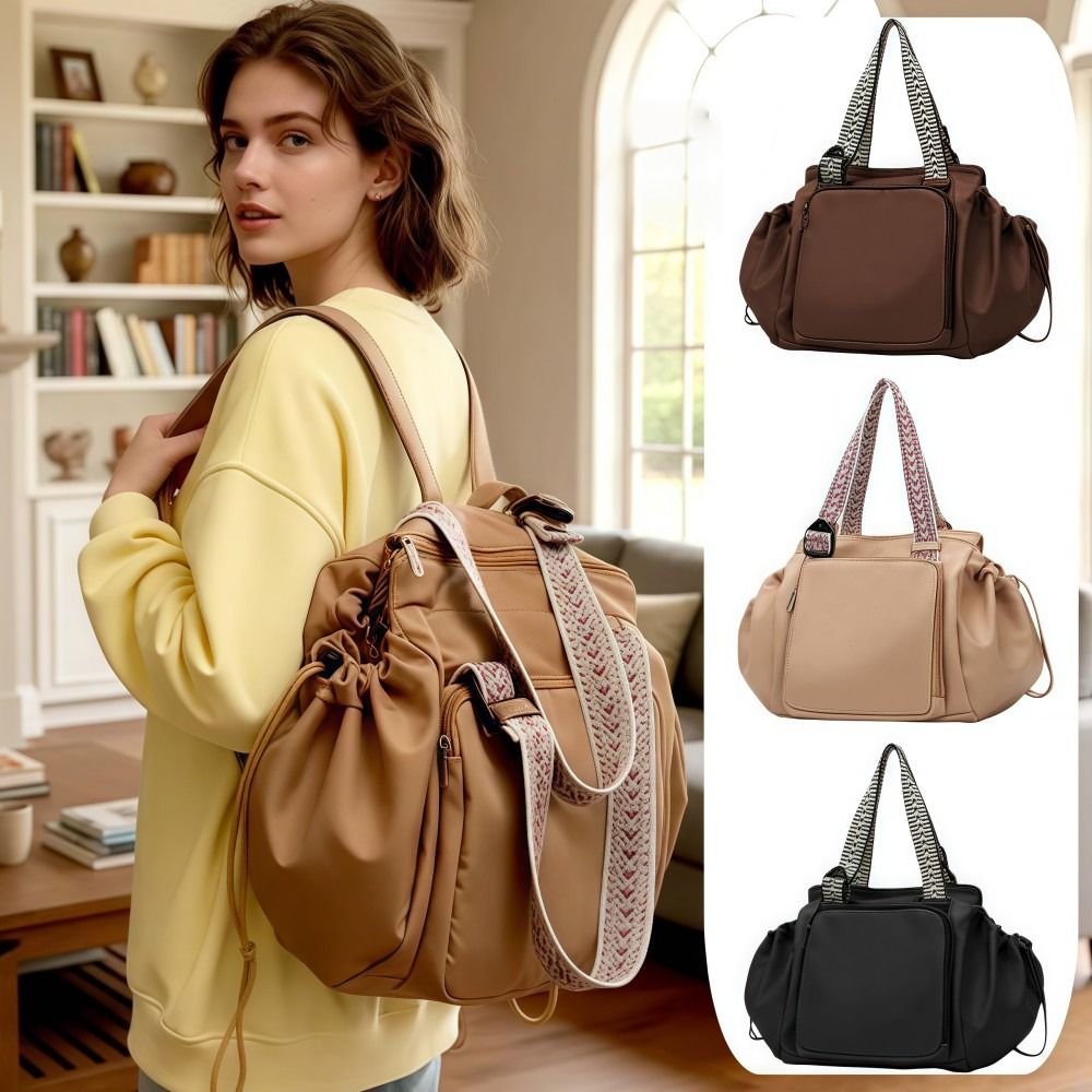 Diaper Bag Backpack - 多機能旅行収納バッグ クレードルデザイン 軽量 レディースバックパック 大容量 オックスフォード布トートバッグ