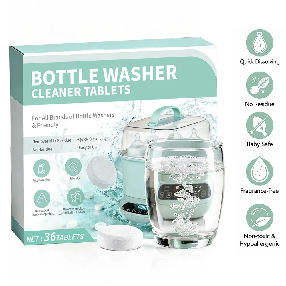 Zwitsal Baby Products - 哺乳瓶の水垢除去タブレット、乳首、おしゃぶり、食器用の洗浄タブレット、長持ちする清潔効果