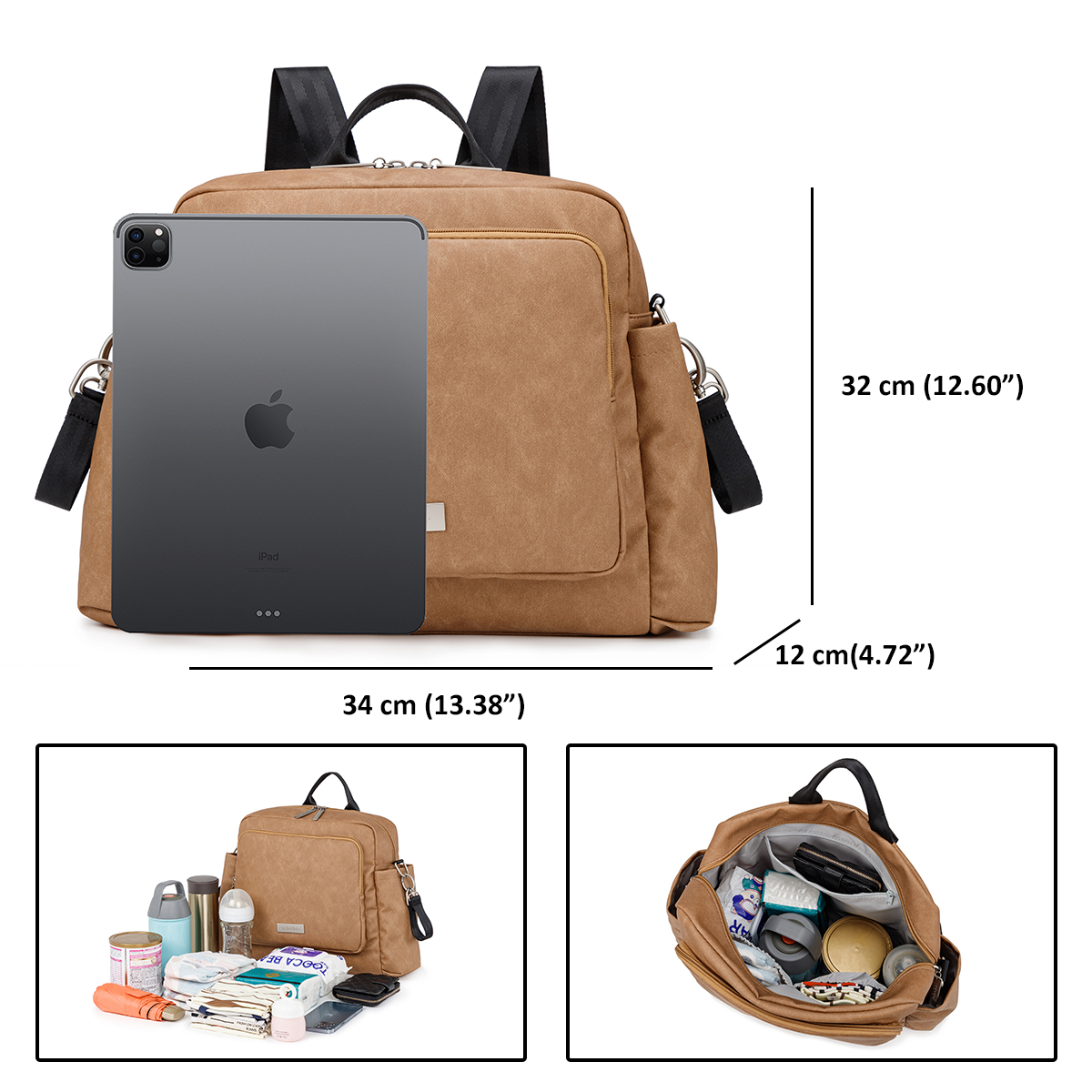 ファッション新しいママおむつバックパック大容量多機能防水おむ - Diaper Bag Backpack のレビューと価格